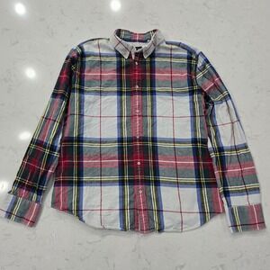 Rag & Bone Fit 2 Mens XL Plaid Button Down Shirt Multi Color Cotton Flannel